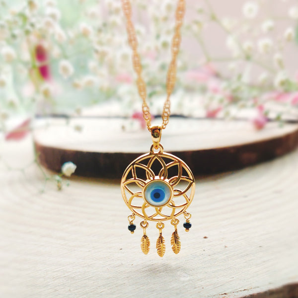 Dreamcatcher Evil Eye Necklace