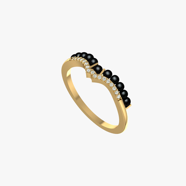 Stackable Sparkle Modern Mangalsutra Ring