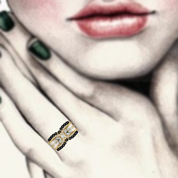 Stackable Sparkle Modern Mangalsutra Ring