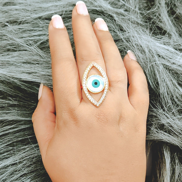 Watchful Evil Eye Ring