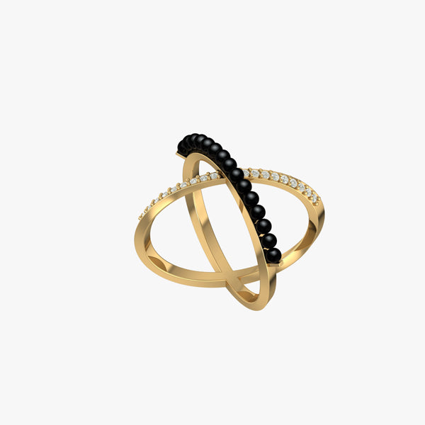 X Criss Cross Mangalsutra Ring