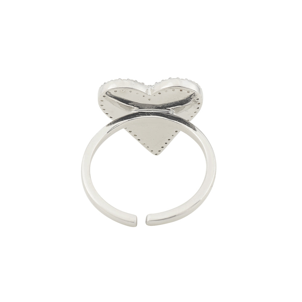 Pearly Effect Heart Ring