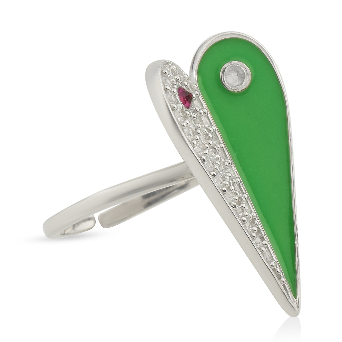 Go Green Heart Ring