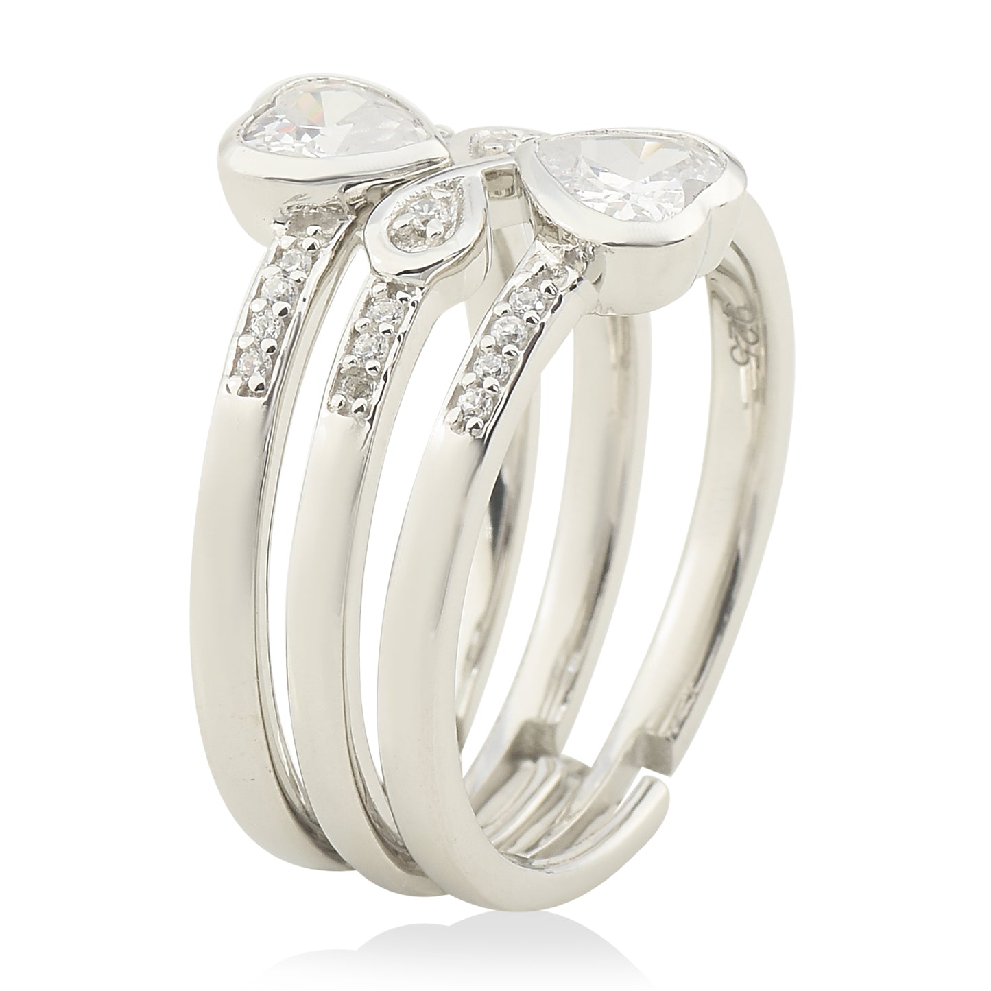 Infinite Heart Stack Ring