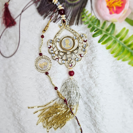 Silver Coin Bhaiya Bhabhi Rakhi