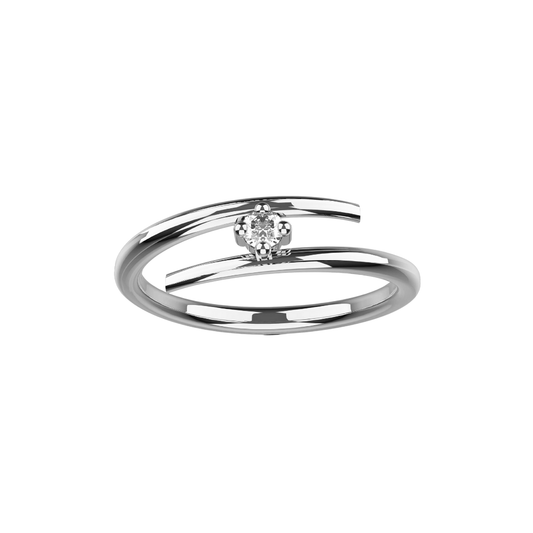 Silver Tarangi Ring with Zircon