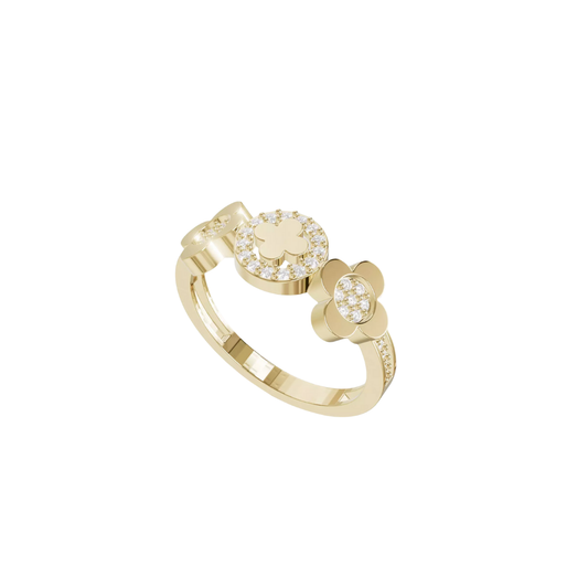 Chaturdal Ring – Gold Floral Ring for Women