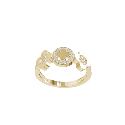 Chaturdal Ring – Gold Floral Ring for Women
