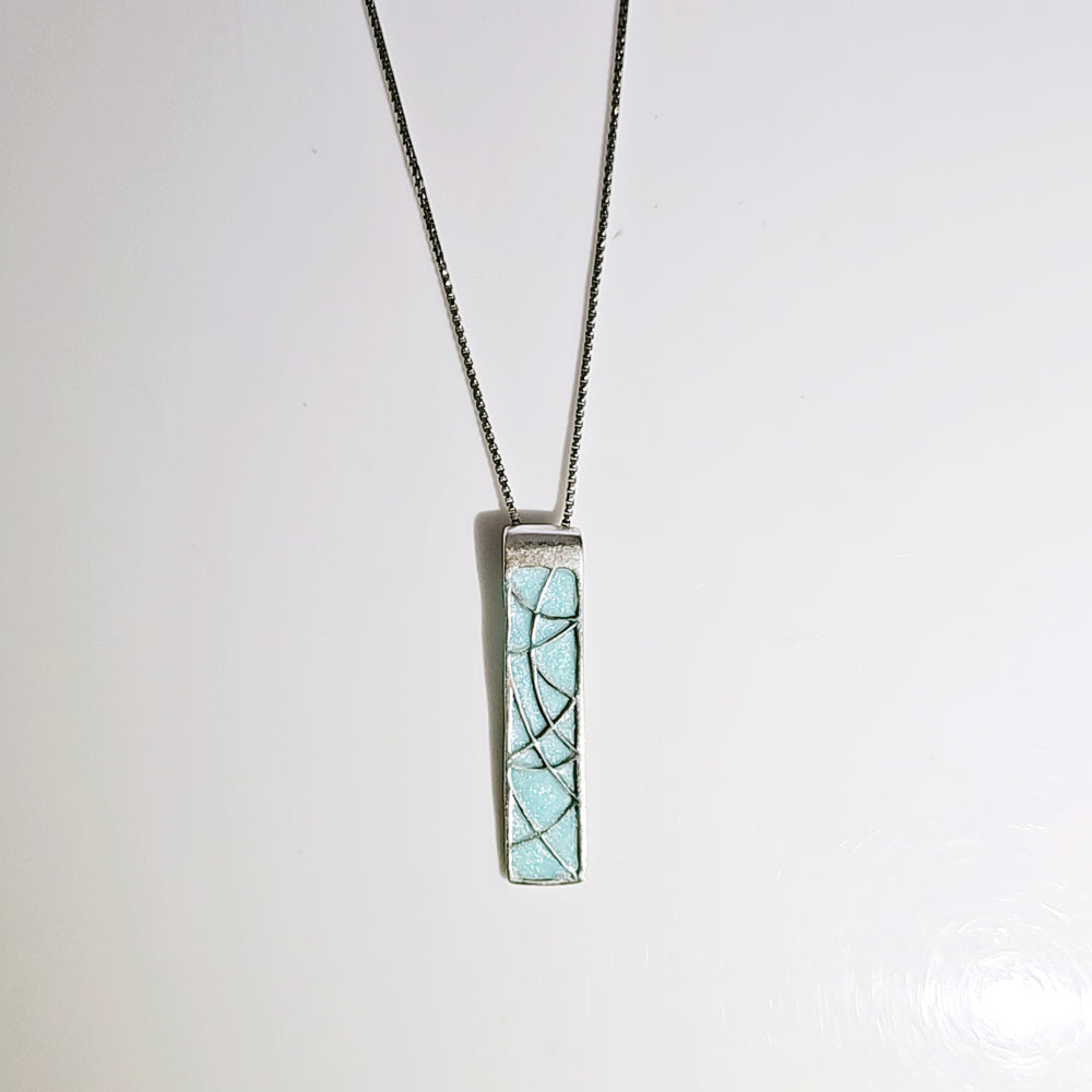 Mosaic Abstract Beauty Necklace in Oxidised 925 Silver