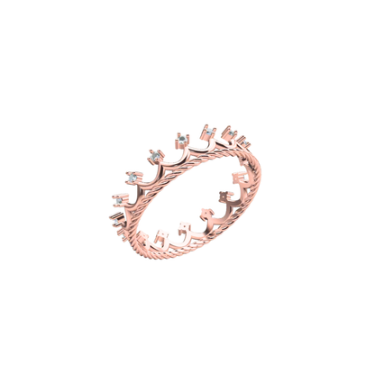 Kirita Ring – Sterling Silver Crown Band