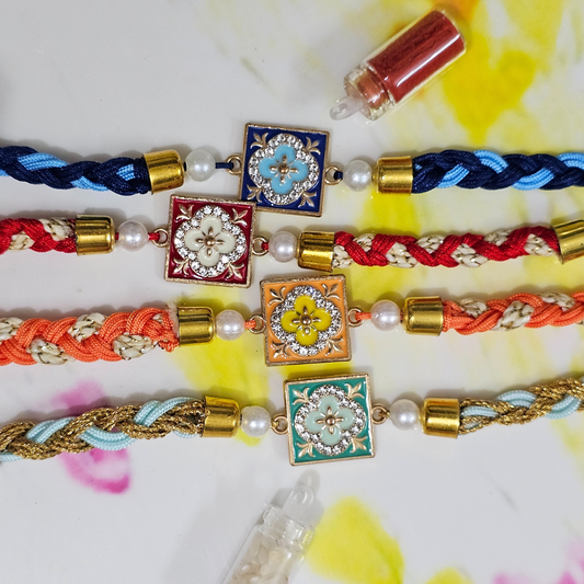 Square Colorful Bhai Rakhi