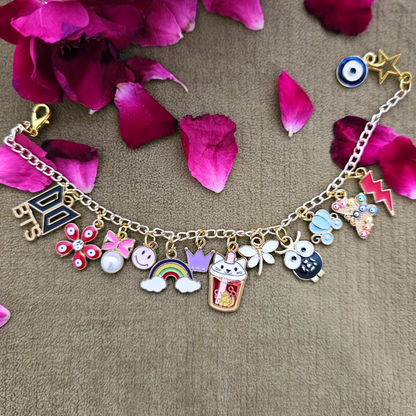 Charms Loaded Bracelet Rakhi (Random Colors)(Check Images)