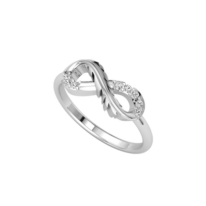 Infinity Zircon Bling Sterling Silver Ring