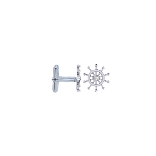 Wheel Cufflinks in 925 Silver