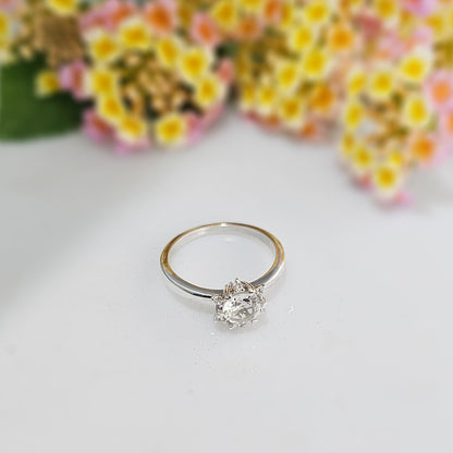 Sterling Silver Solitaire Ring – Classic CZ Ring