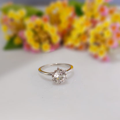Sterling Silver Solitaire Ring – Classic CZ Ring
