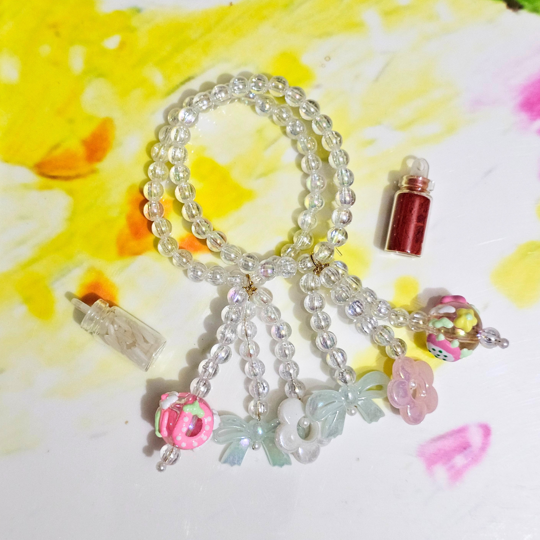 Shiny Beads Bracelet Lumba Rakhi for Little Girls