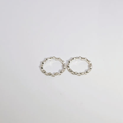 Delicate Leaves Toe Ring in Oxidised 925 Silver