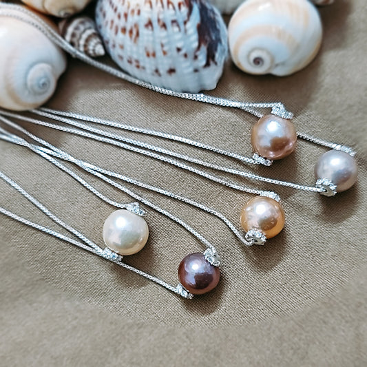 Love's Embrace Pearl Necklace in 925 Silver