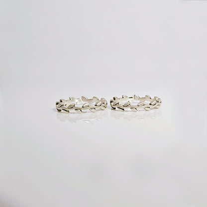 Delicate Leaves Toe Ring in Oxidised 925 Silver