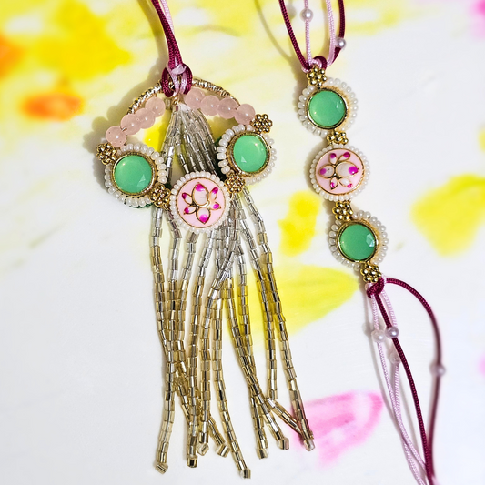 Lotus Couple Rakhi