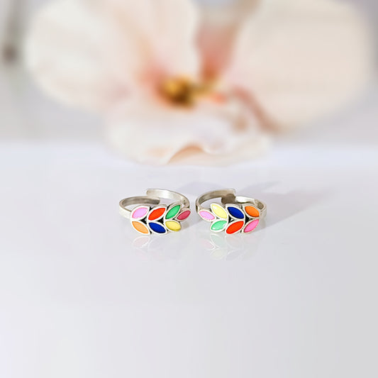 Toe Ring so colorful in 925 Silver