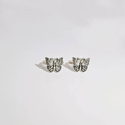 Butterfly Toe Ring in Oxidised 925 Silver