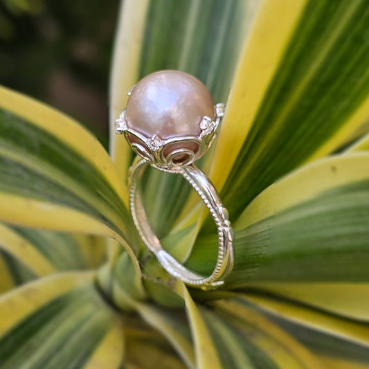 Pearl Solitaire Ring