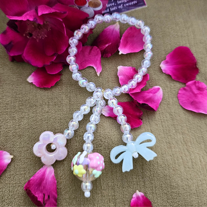 Shiny Beads Bracelet Lumba Rakhi for Little Girls