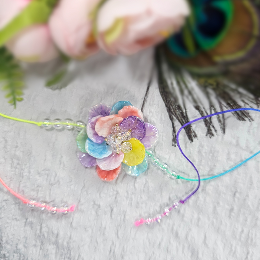 Colorful Floral Rakhi