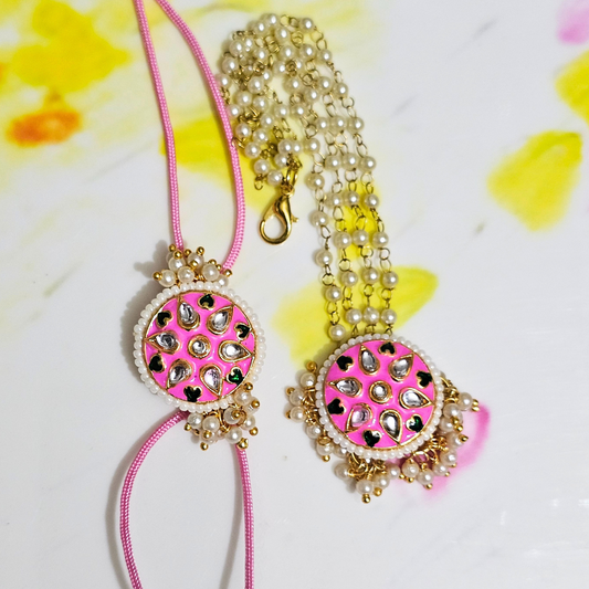 Shining Kundan Couple Rakhi