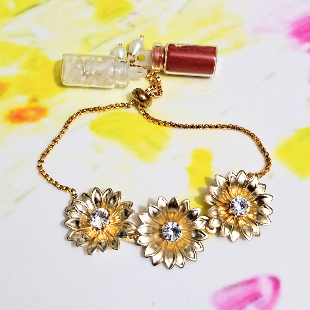 Daisy Slider Bracelet Rakhi