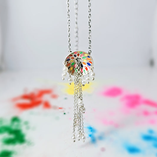 Gulal Splashing Necklace in Oxidised 925 Silver