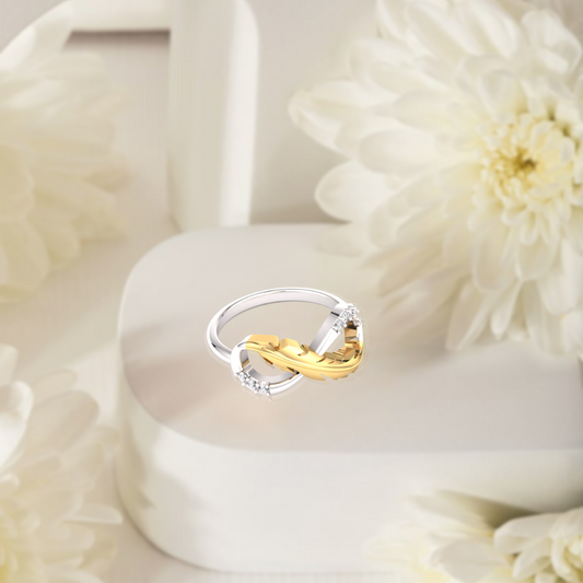 Infinity Zircon Bling Sterling Silver Ring