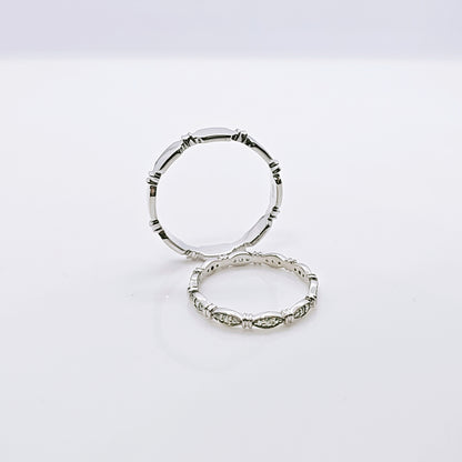 Connection Couple Band Ring in 925 Silver