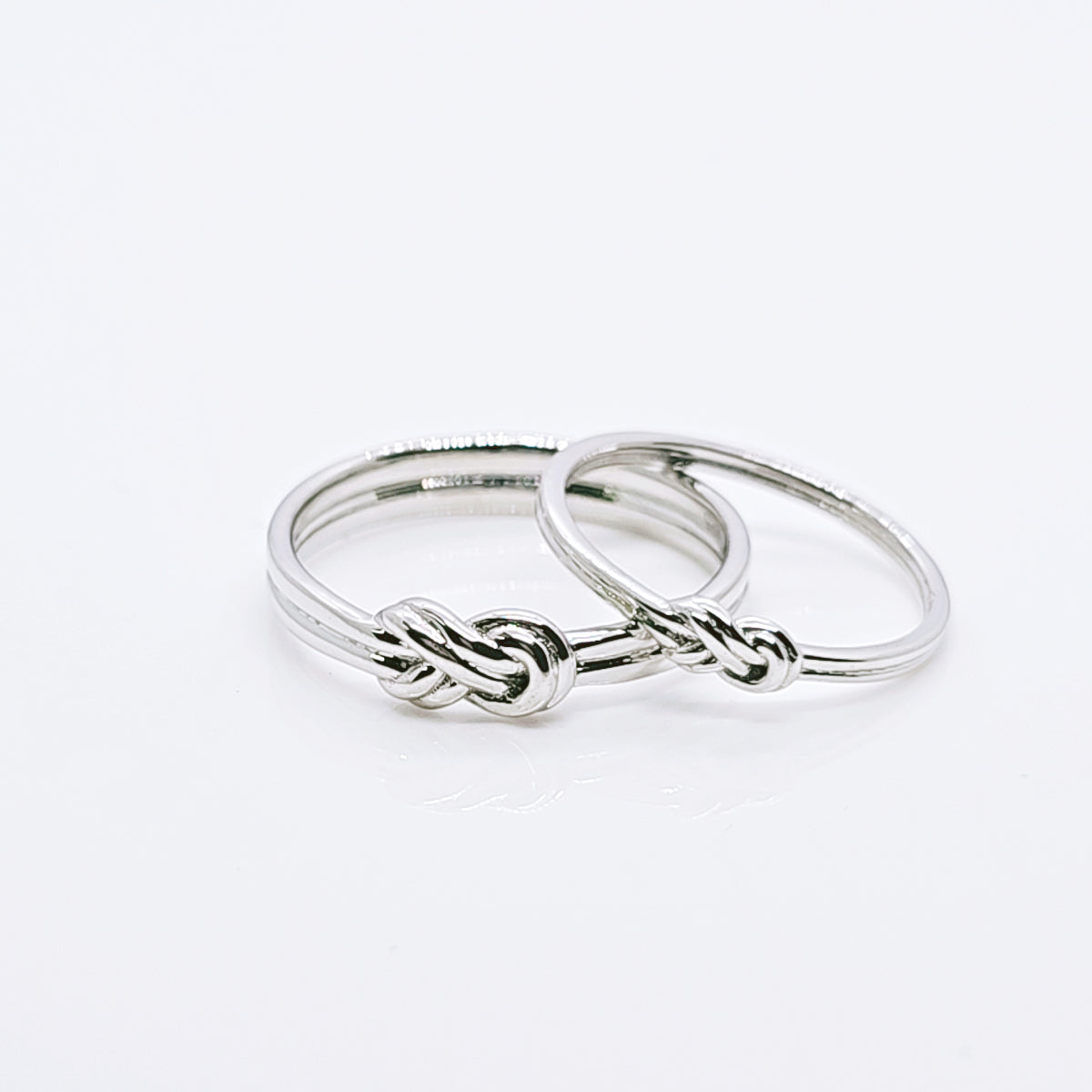 Infinity Knot Couple Ring in 925 Silver