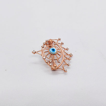 Evil Eye Crown Brooch