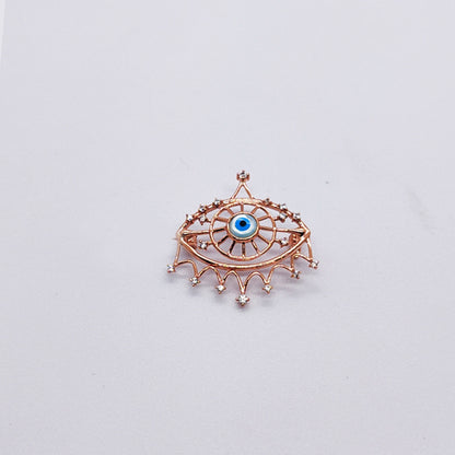 Evil Eye Crown Brooch