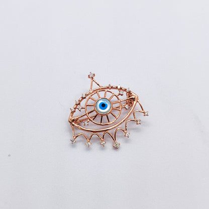 Evil Eye Crown Brooch