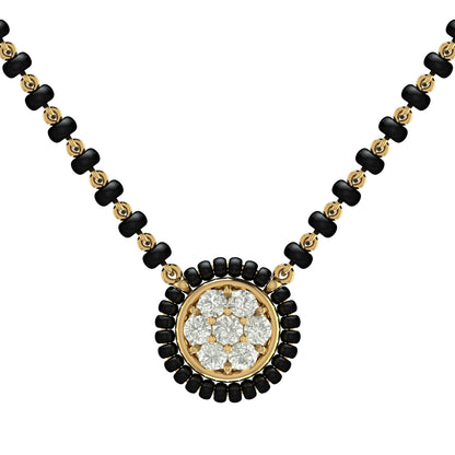 Classic Seven Stone Mangalsutra Necklace in Silver and CZ