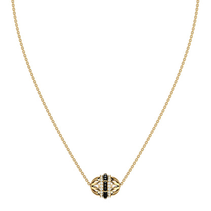 Minimal FIligree Bling Mangalsutra in Silver & Zircon
