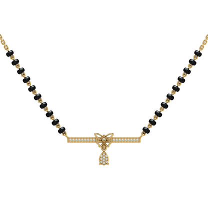 Butterfly Bar Silver Mangalsutra