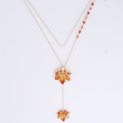 Maple Lariat Necklace