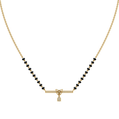 Butterfly Bar Silver Mangalsutra