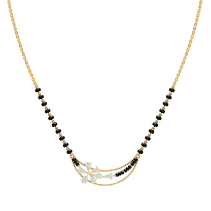 Blooming Mangalsutra in Silver and CZ