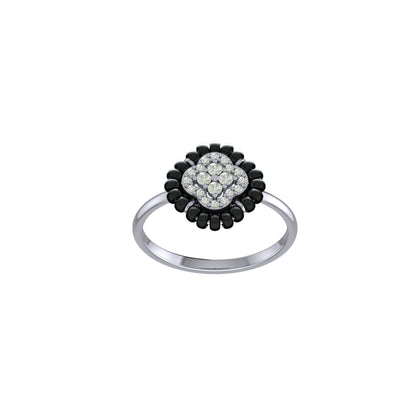 Glittering Clover Mangalsutra Ring
