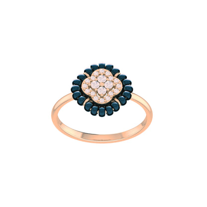 Glittering Clover Mangalsutra Ring