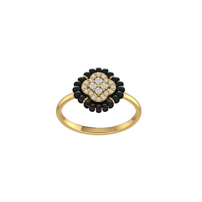 Glittering Clover Mangalsutra Ring