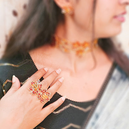 Maple Leaf Statement Ring