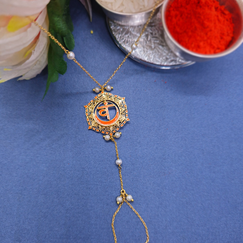 Sacral Svadhisthana Chakra Hand Harness Bracelet Rakhi